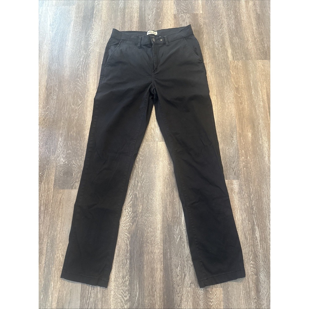 Devil-Dog Chino Dungarees Pants Stretchy Black Mens 32x34 (Fits 31x32)